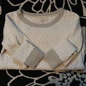 White Patterned Loft Sweater